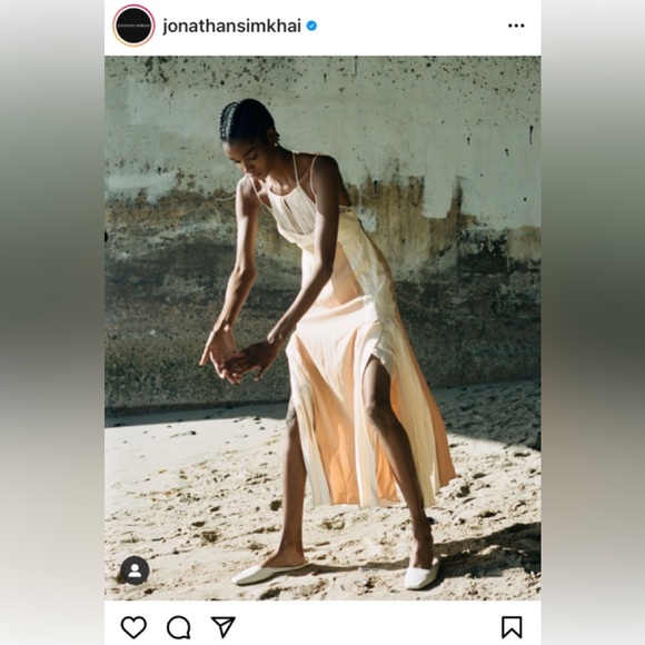 Jonathan Simkhai Eileen lace-trimmed slip dress - Picture 1 of 5